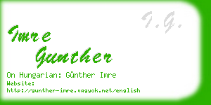 imre gunther business card
